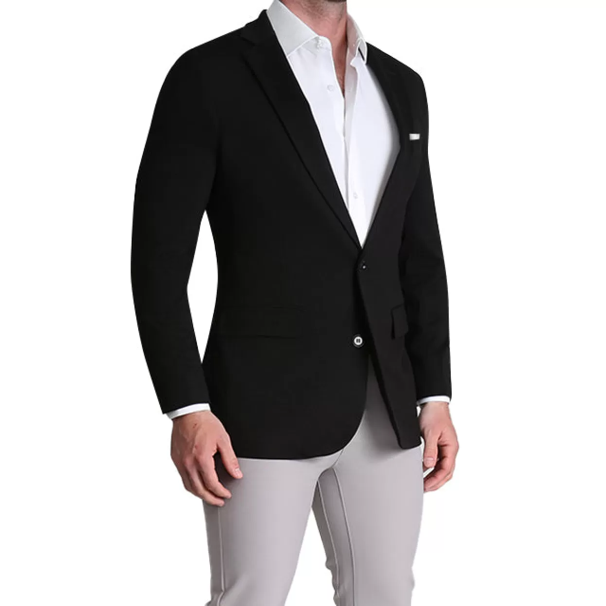 State and Liberty Athletic Fit Stretch Blazer - Black Outlet