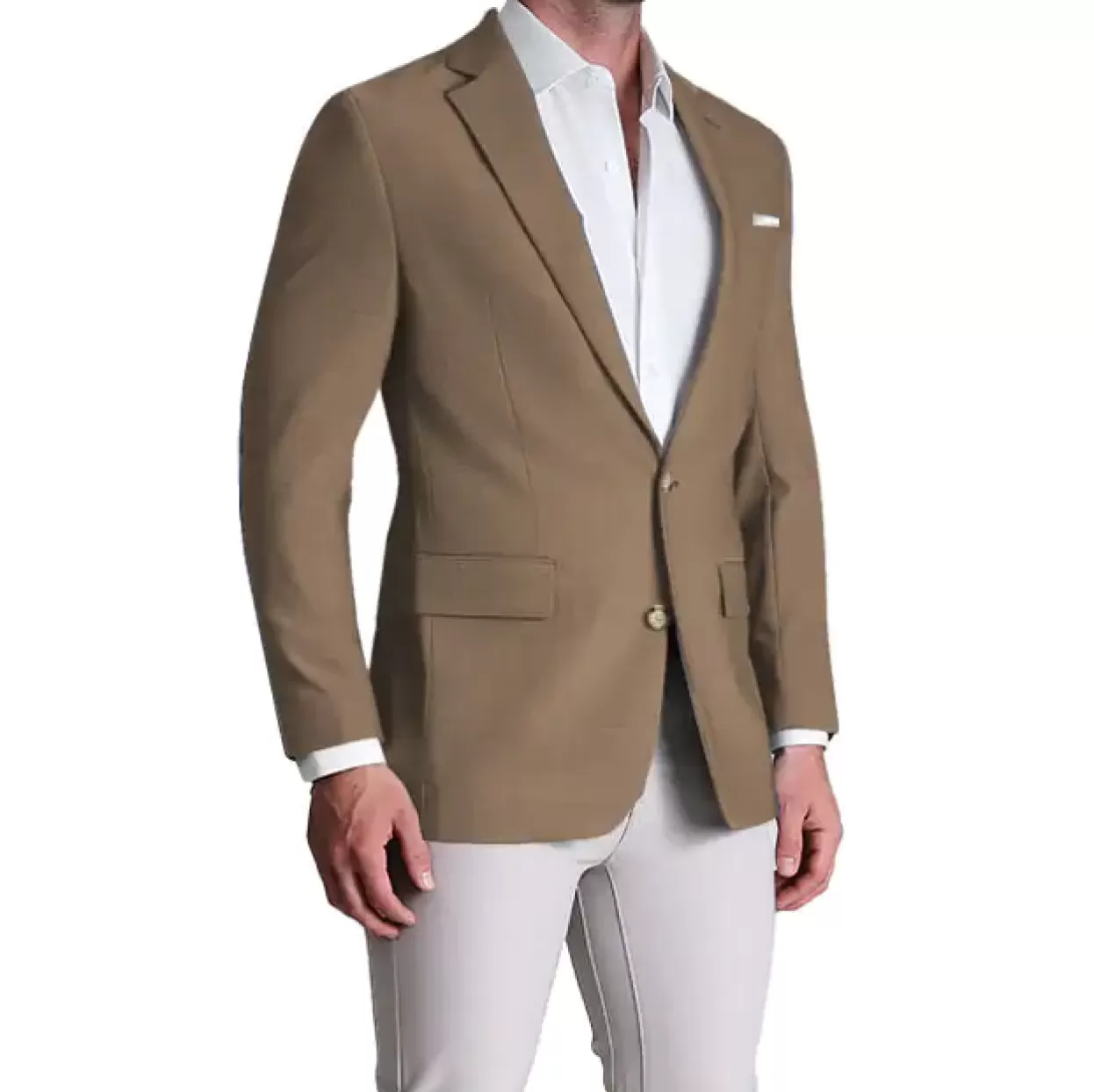 State and Liberty Athletic Fit Stretch Blazer - Heathered Cappuccino Outlet