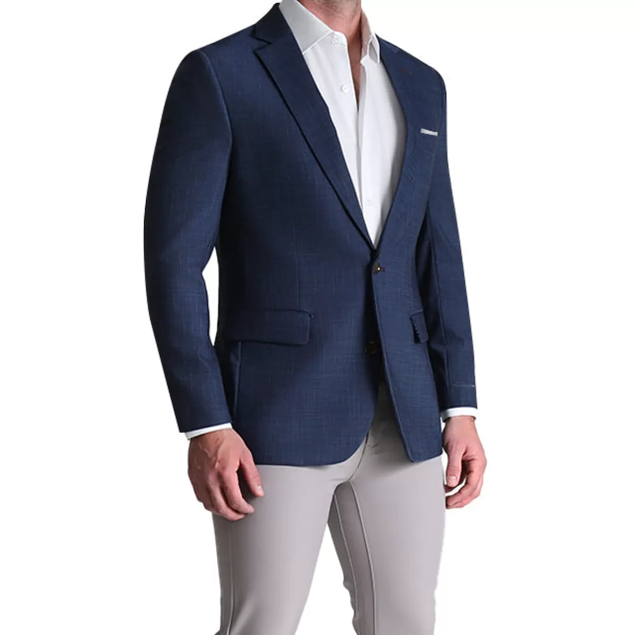 State and Liberty Athletic Fit Stretch Blazer - Heathered Navy Fashion