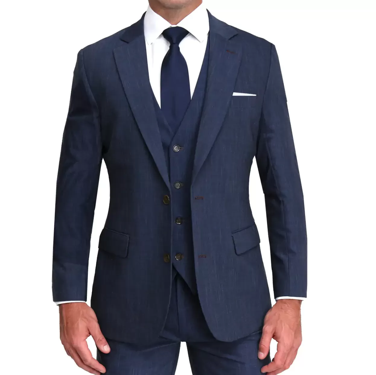 State and Liberty Athletic Fit Stretch Blazer - Heathered Navy Fashion