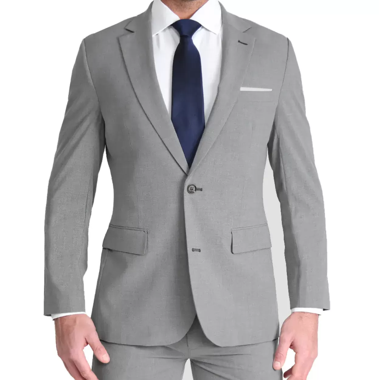 State and Liberty Athletic Fit Stretch Blazer - Lightweight Heathered Smoked Grey Hot