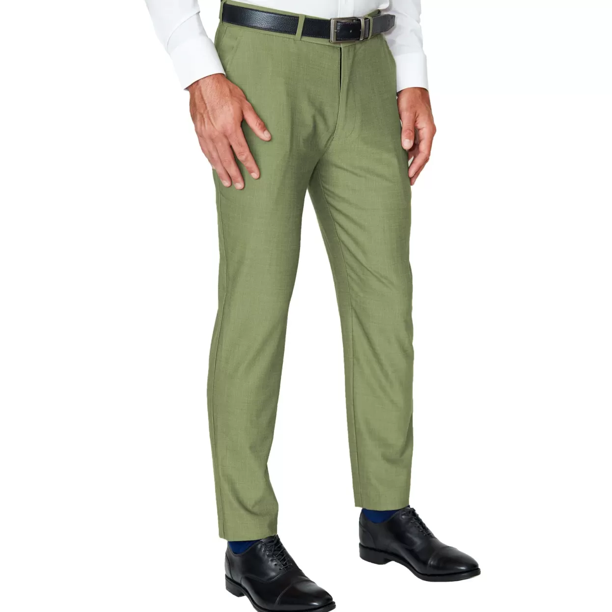 State and Liberty Athletic Fit Stretch Suit Pants - Heathered Forest Green Hot