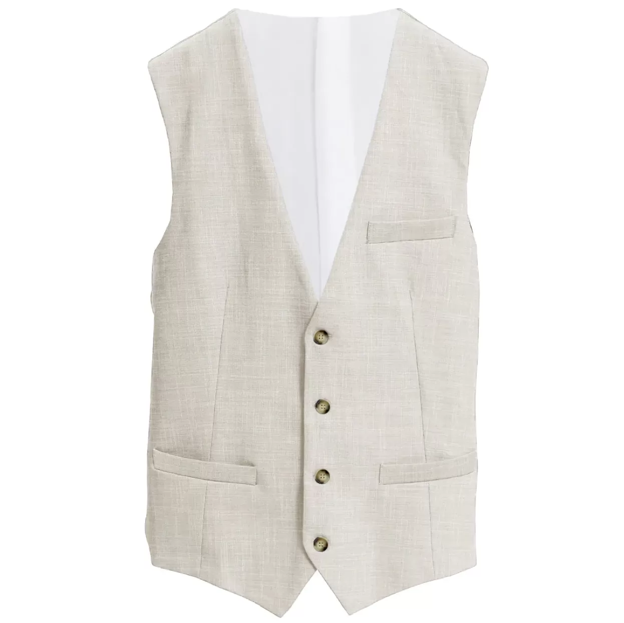 State and Liberty Athletic Fit Stretch Suit Vest - Lightweight Heathered Bamboo Clearance