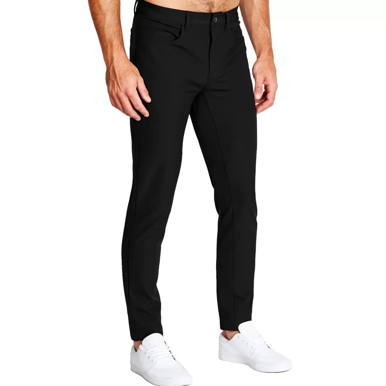 State and Liberty Athletic Fit Stretch Tech Chino - Black New