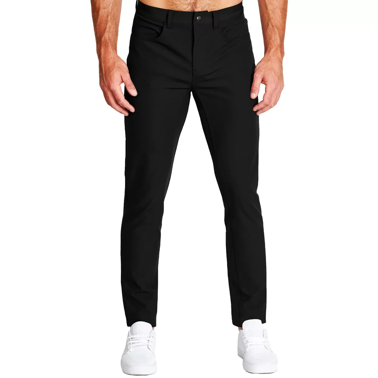 State and Liberty Athletic Fit Stretch Tech Chino - Black New