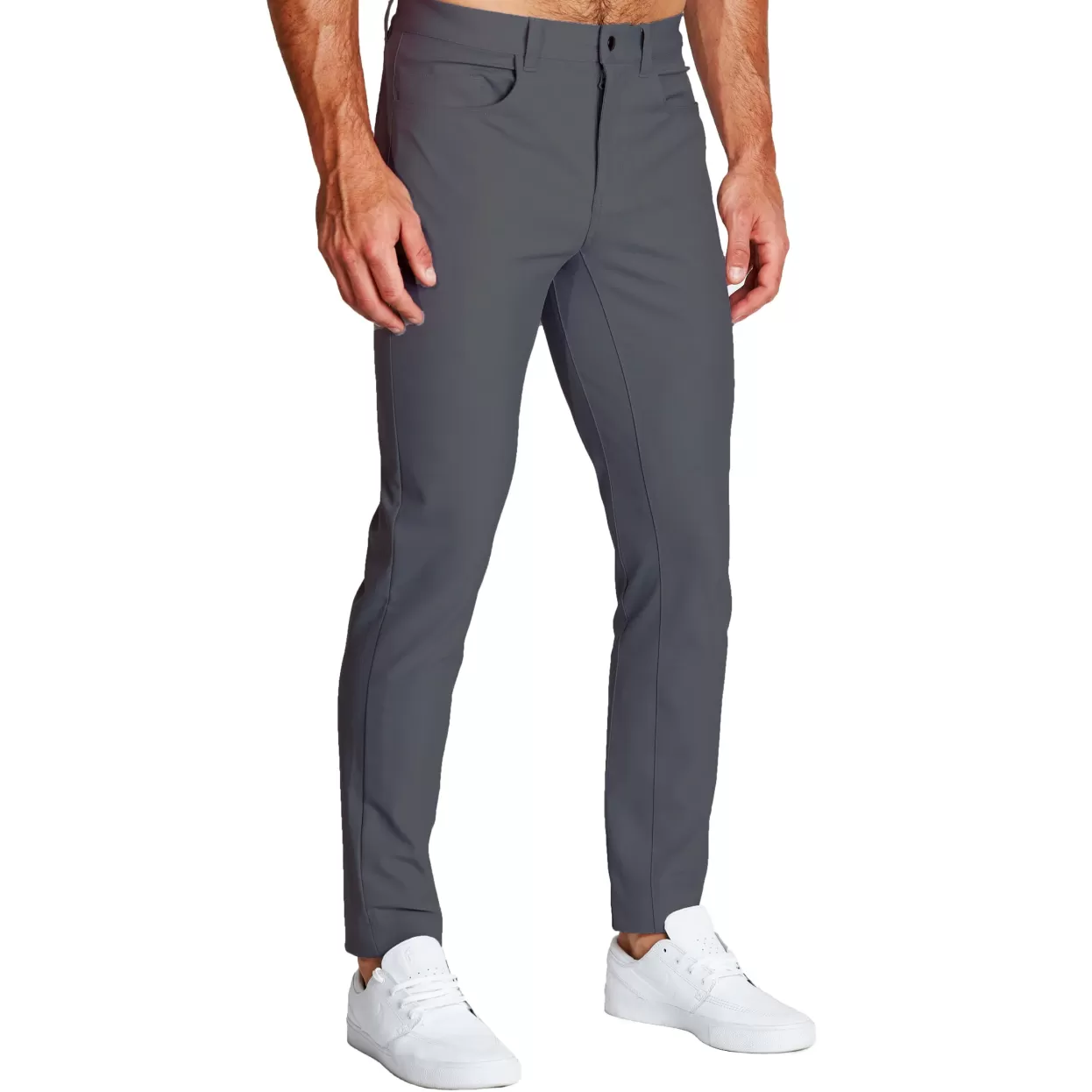 State and Liberty Athletic Fit Stretch Tech Chino - Charcoal Best Sale