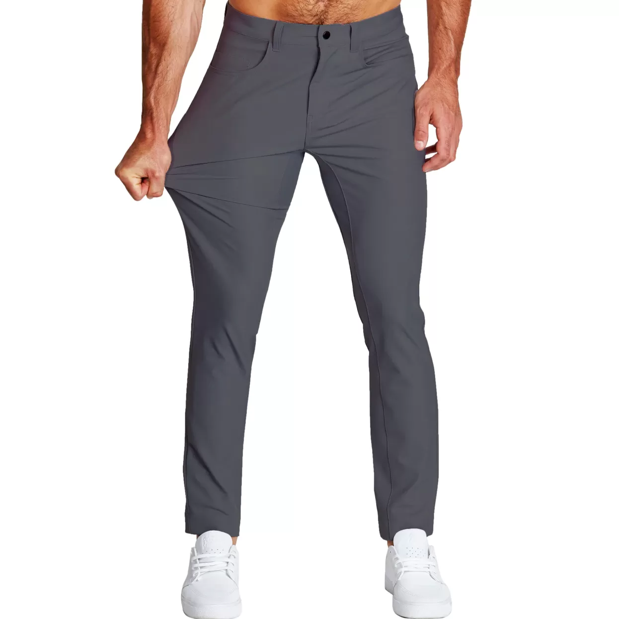 State and Liberty Athletic Fit Stretch Tech Chino - Charcoal Best Sale