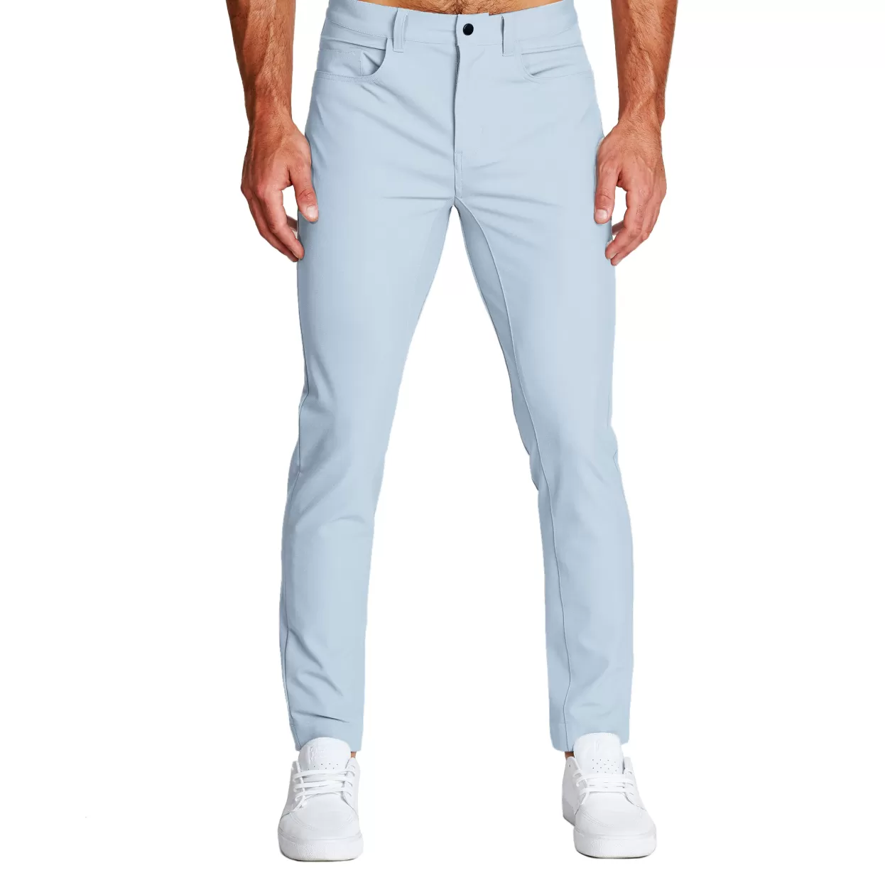 State and Liberty Athletic Fit Stretch Tech Chino - Light Blue New