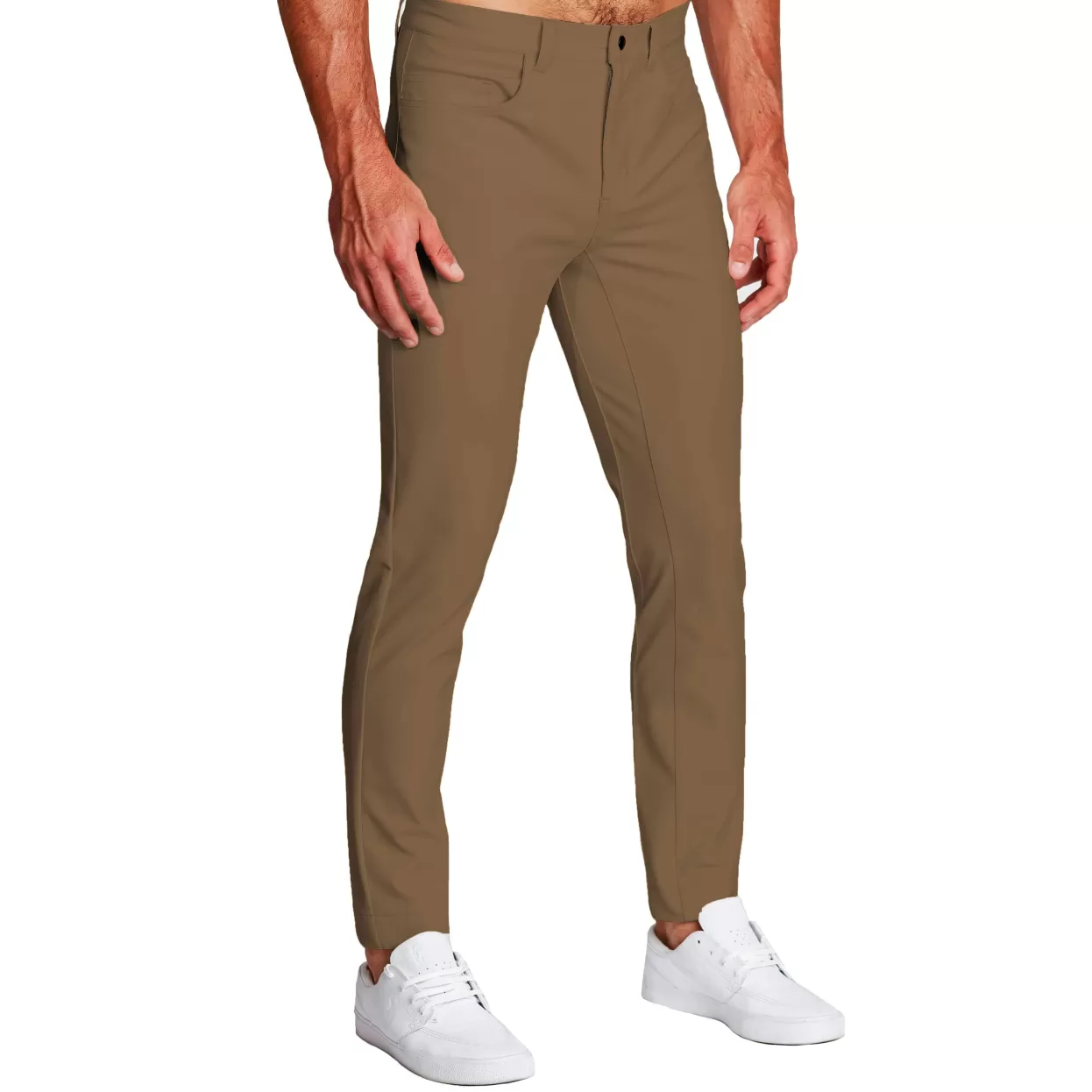 State and Liberty Athletic Fit Stretch Tech Chino - Light Brown Fashion