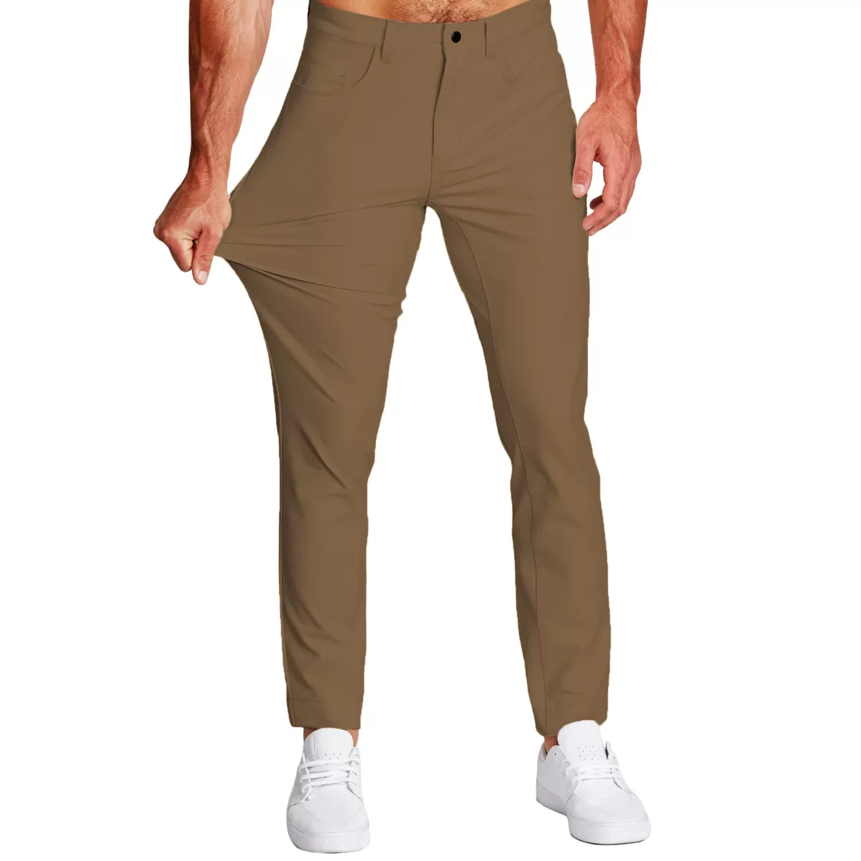 State and Liberty Athletic Fit Stretch Tech Chino - Light Brown Fashion