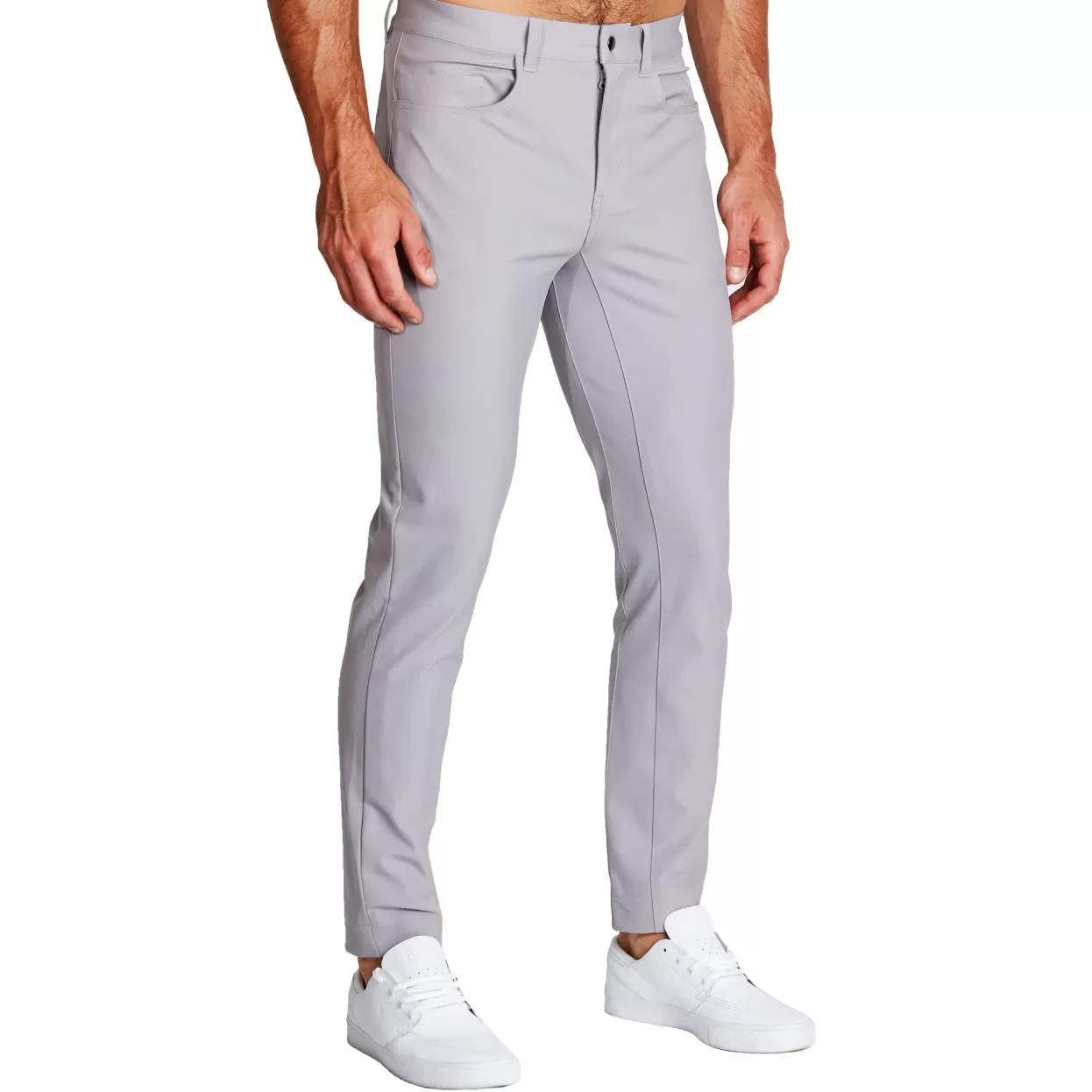 State and Liberty Athletic Fit Stretch Tech Chino - Light Grey Outlet