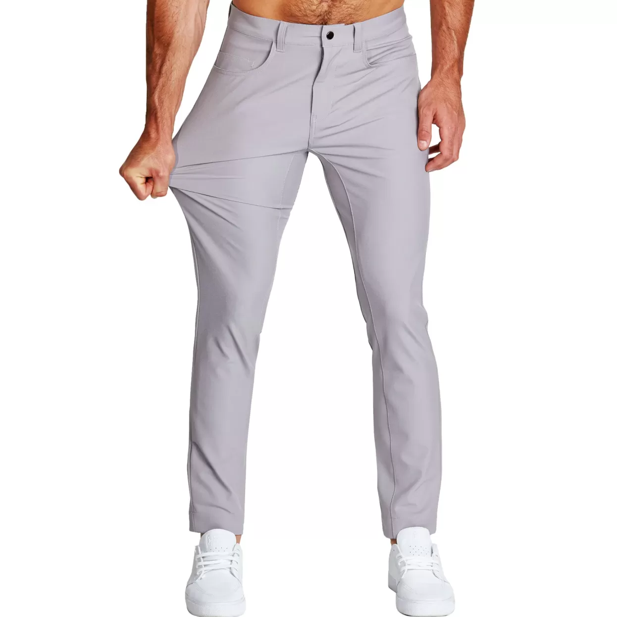 State and Liberty Athletic Fit Stretch Tech Chino - Light Grey Outlet