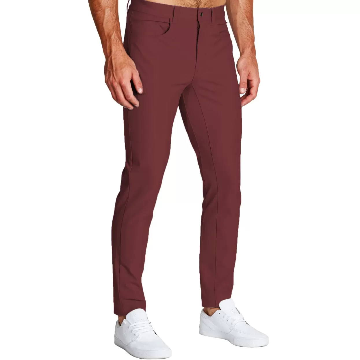 State and Liberty Athletic Fit Stretch Tech Chino - Maroon Hot