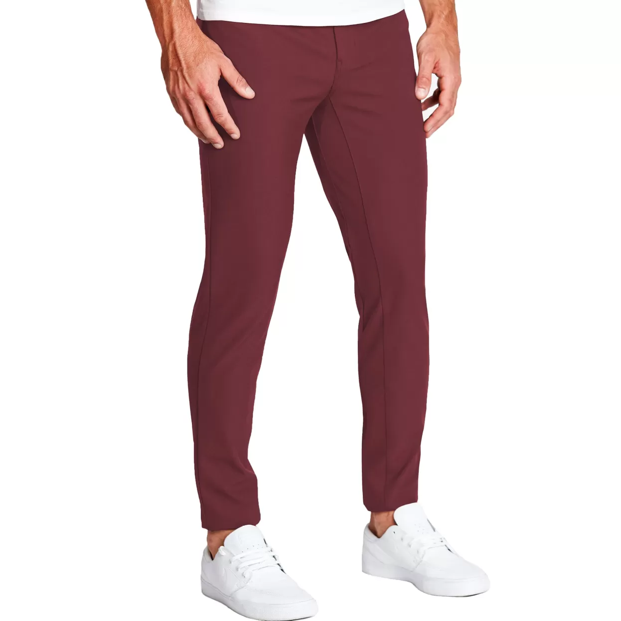 State and Liberty Athletic Fit Stretch Tech Chino - Maroon Hot