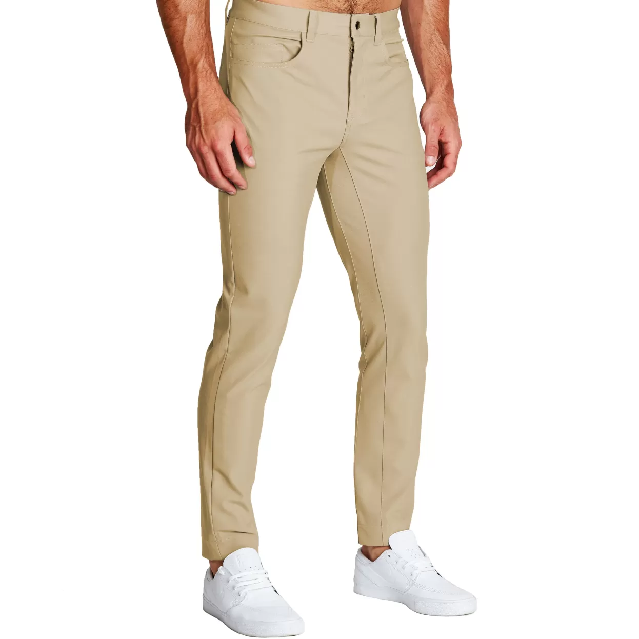 State and Liberty Athletic Fit Stretch Tech Chino - Mid Khaki Clearance