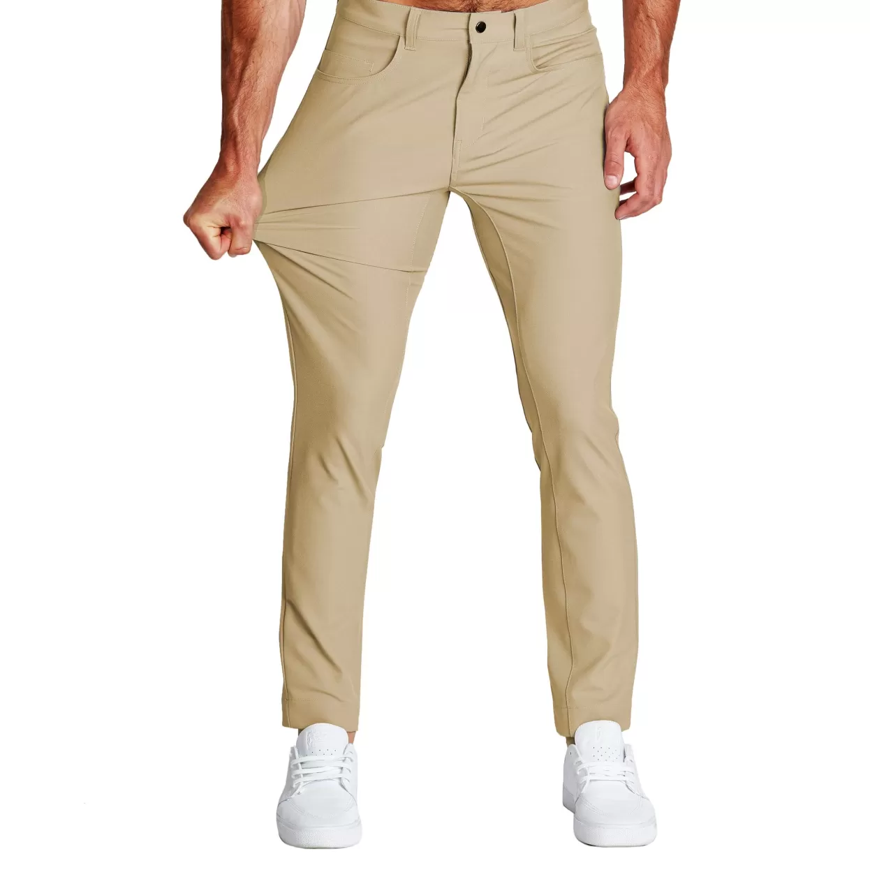 State and Liberty Athletic Fit Stretch Tech Chino - Mid Khaki Clearance