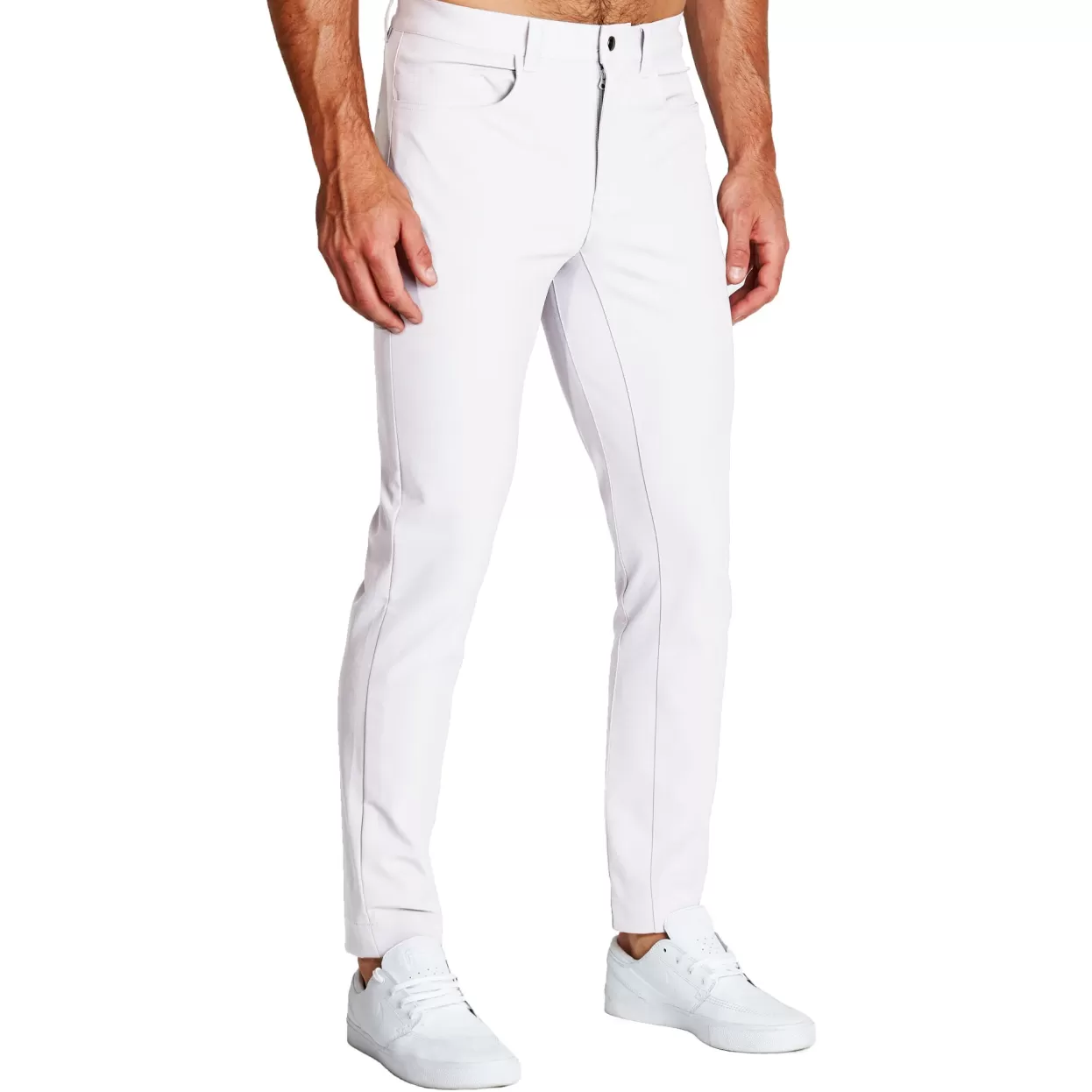 State and Liberty Athletic Fit Stretch Tech Chino - White Clearance