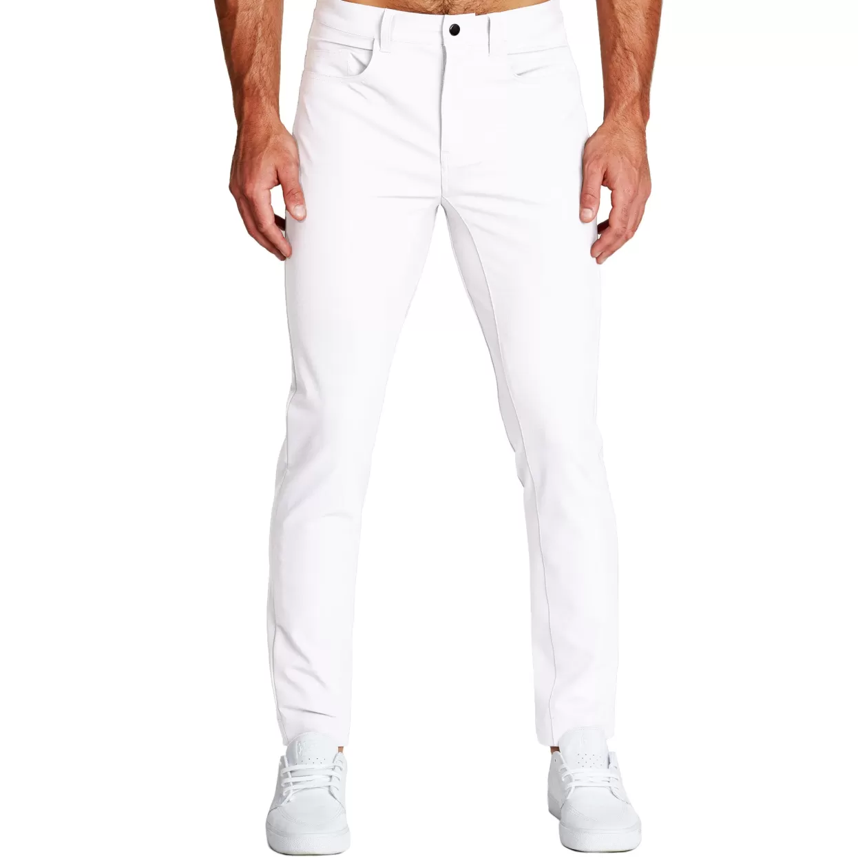 State and Liberty Athletic Fit Stretch Tech Chino - White Clearance