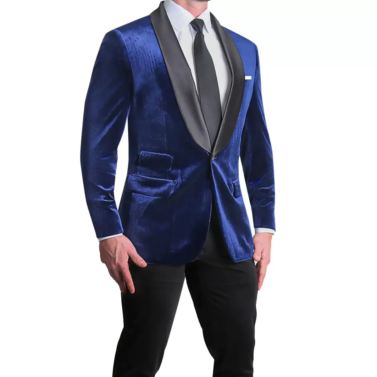 State and Liberty Athletic Fit Stretch Tuxedo - Blue Velvet Store