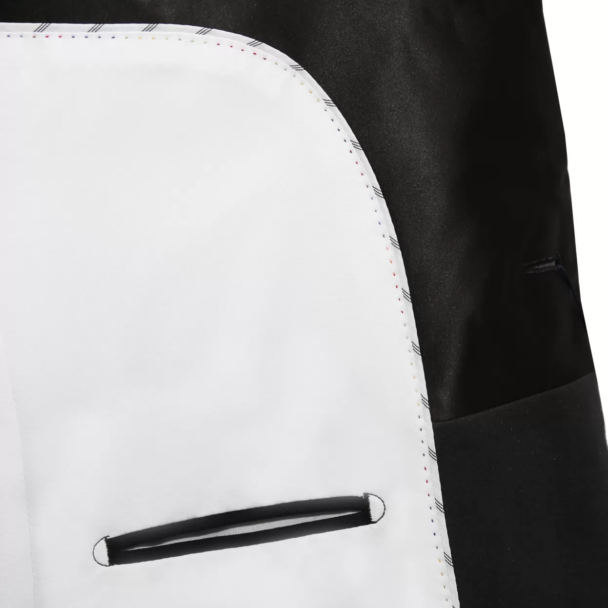 State and Liberty Athletic Fit Stretch Tuxedo Jacket - Solid Black With Peak Lapel New