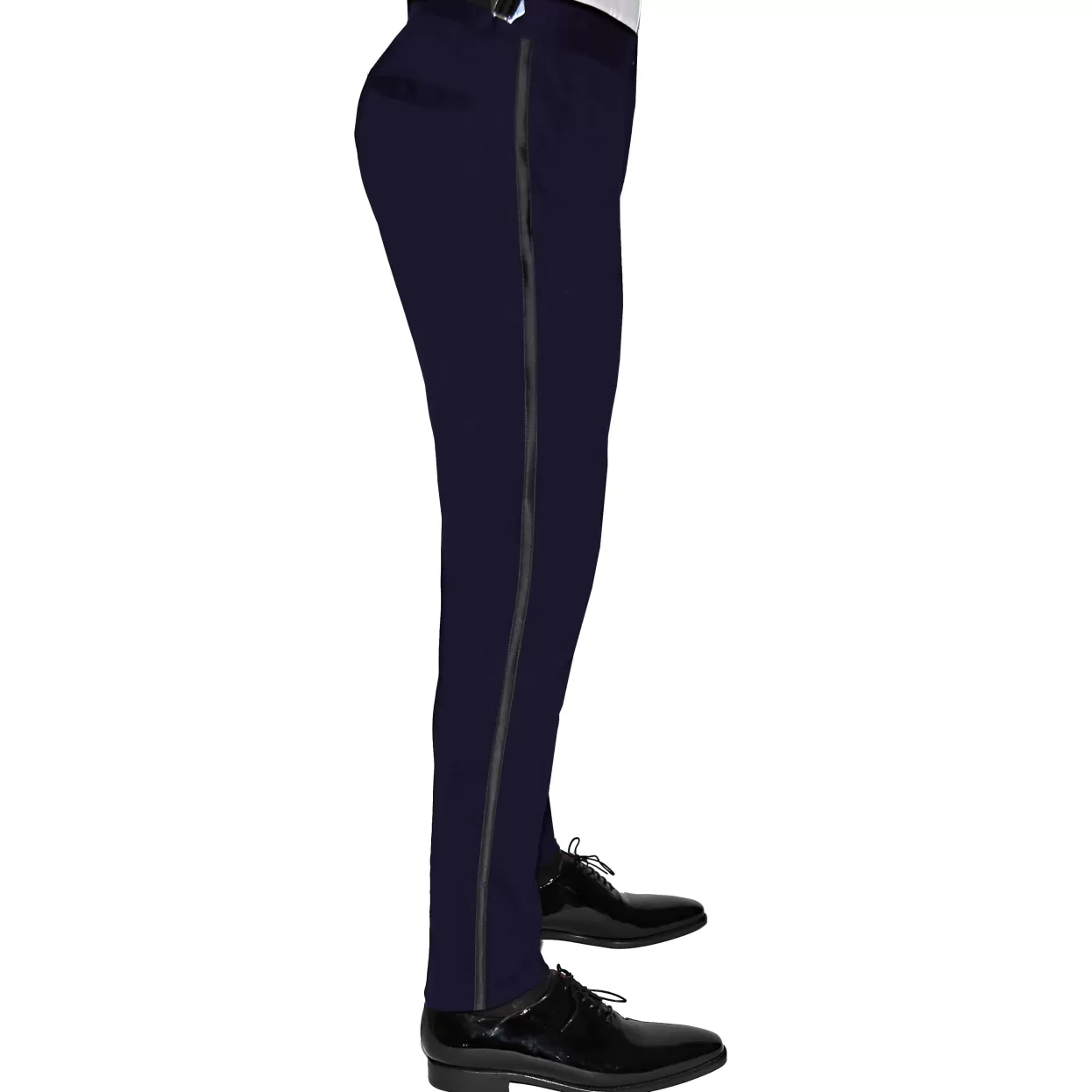 State and Liberty Athletic Fit Stretch Tuxedo Pants - Solid Navy Discount