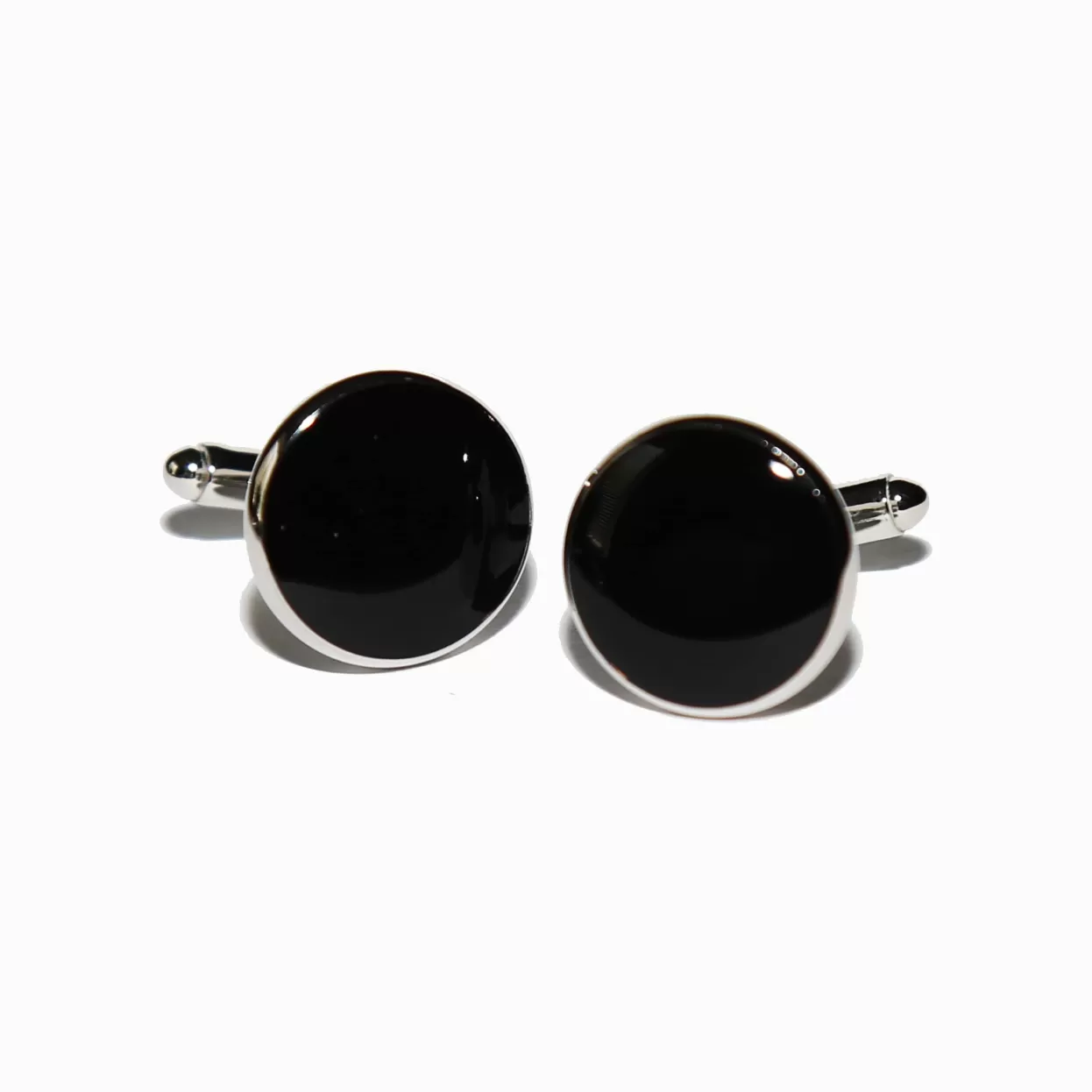 State and Liberty Black Circle Cuff Links Hot