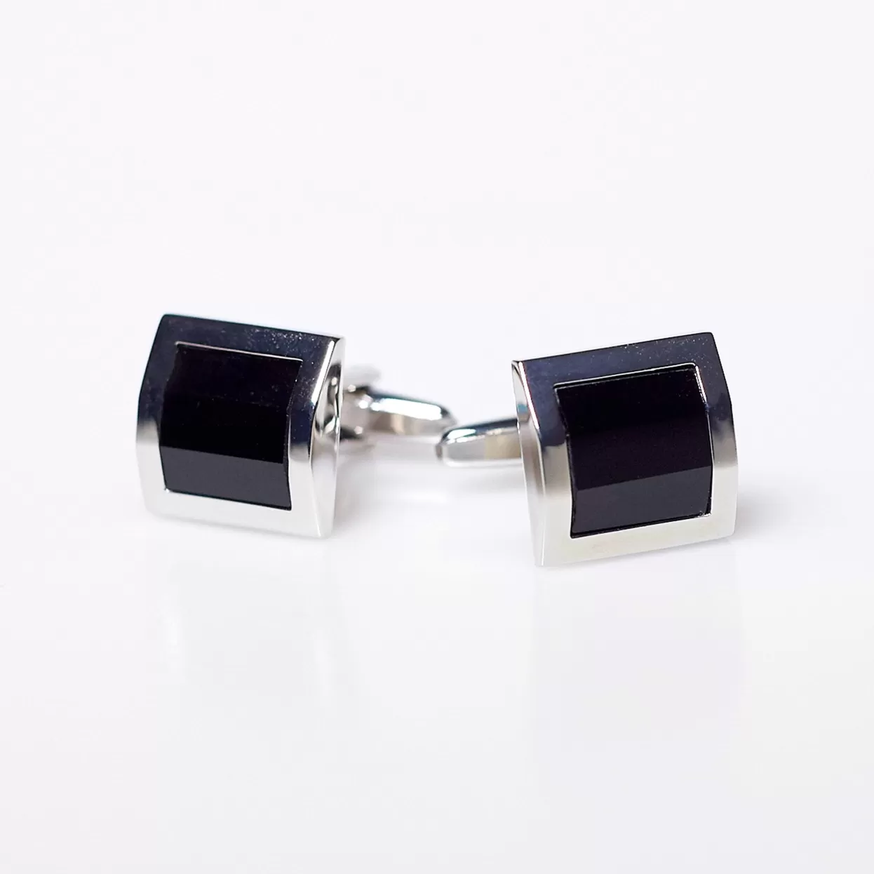 State and Liberty Black Square Cuff Links Cheap