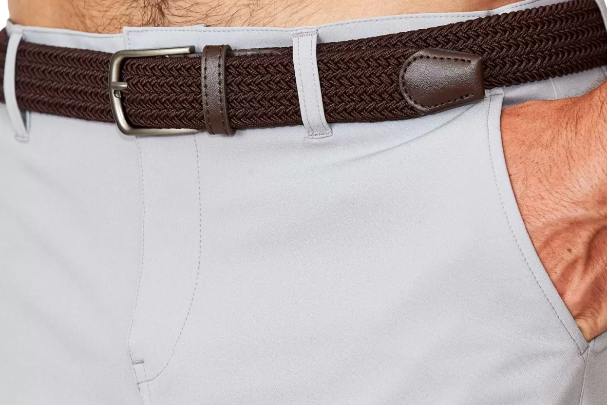 State and Liberty Casual Stretch Belt - Brown New