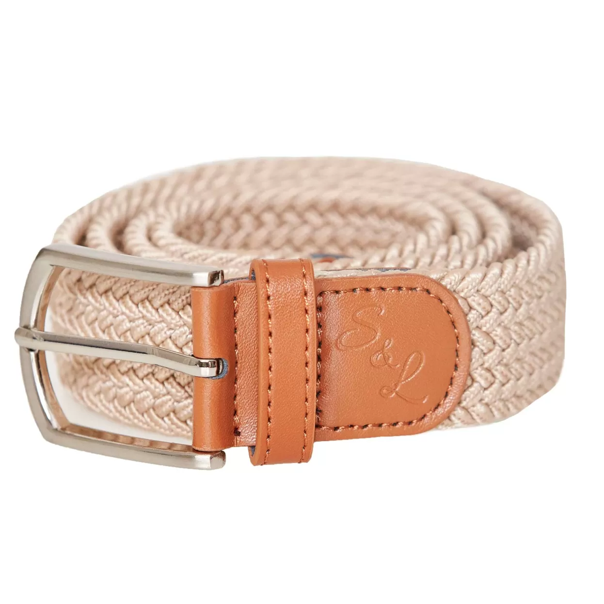 State and Liberty Casual Stretch Belt - Light Brown Clearance