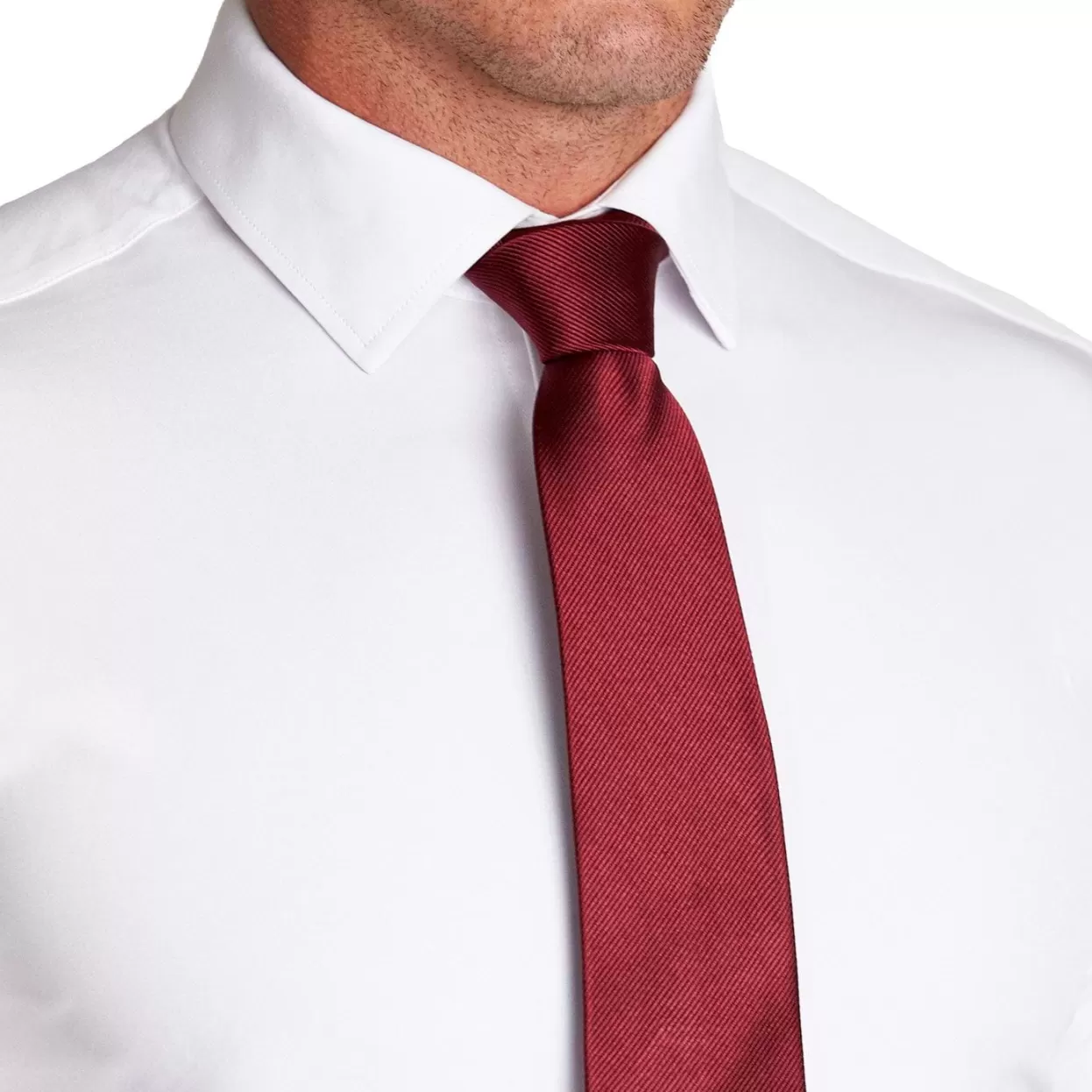 State and Liberty Maroon Woven Silk Tie Flash Sale