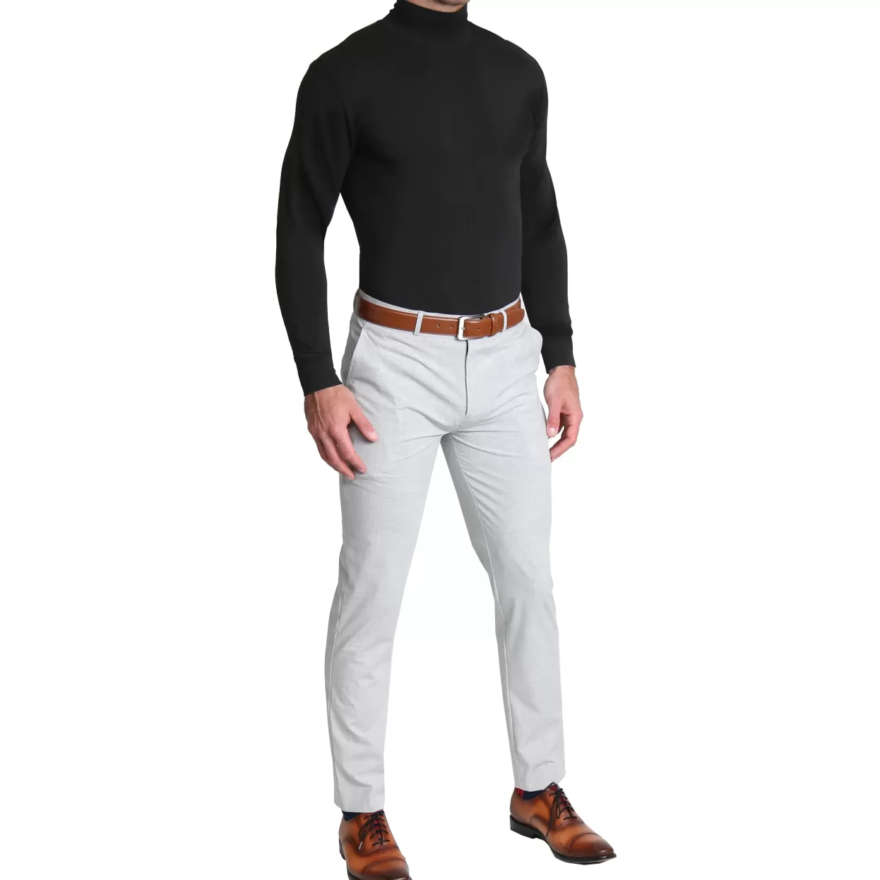 State and Liberty Mock Turtleneck - Black New