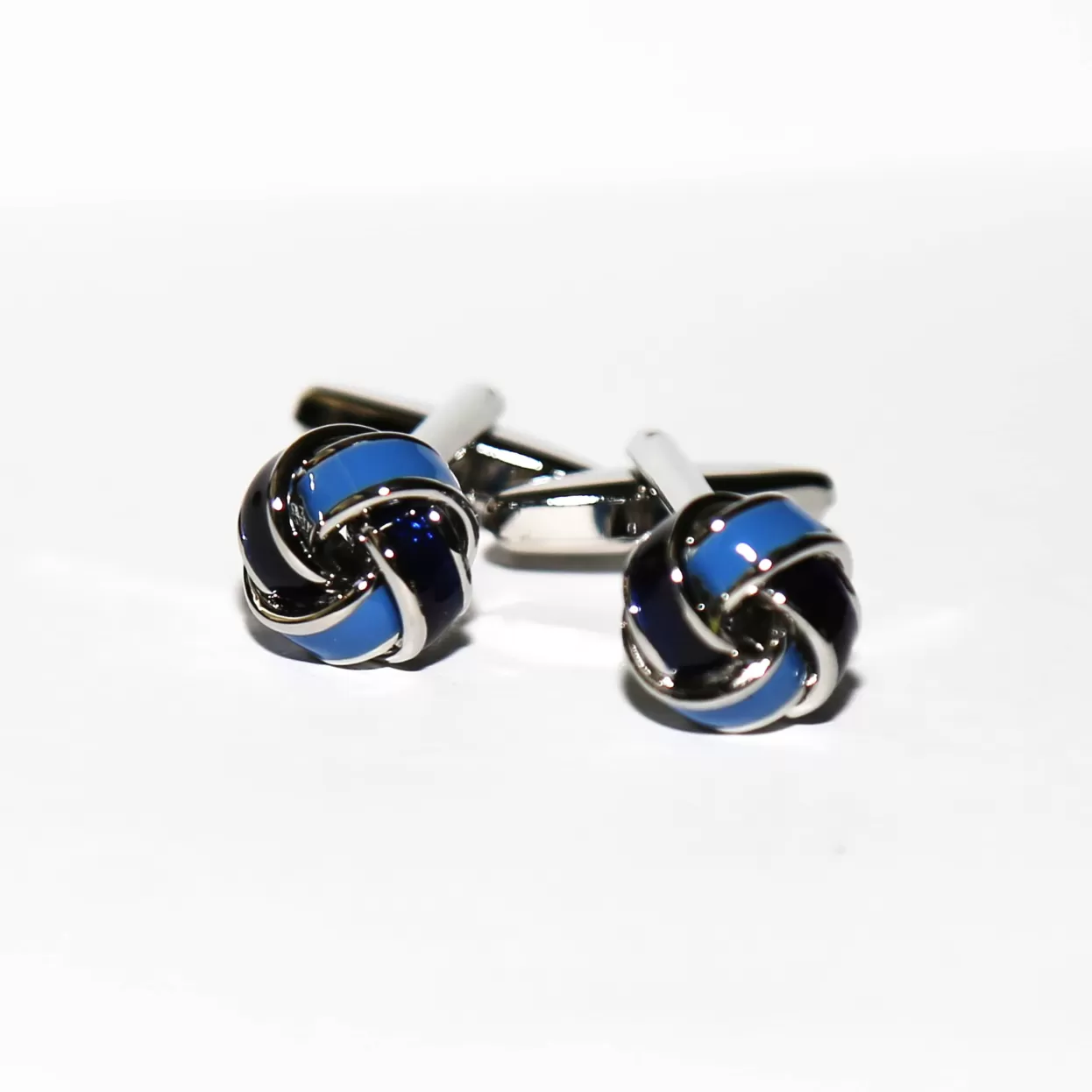 State and Liberty Navy & Light Blue Knot Cuff Links Sale