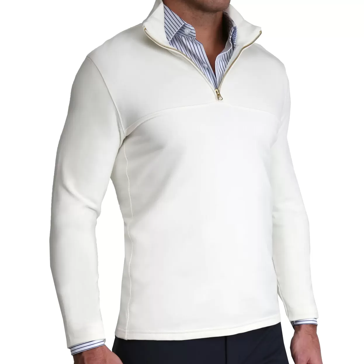 State and Liberty Quarter Zip - Solid Cream Sale