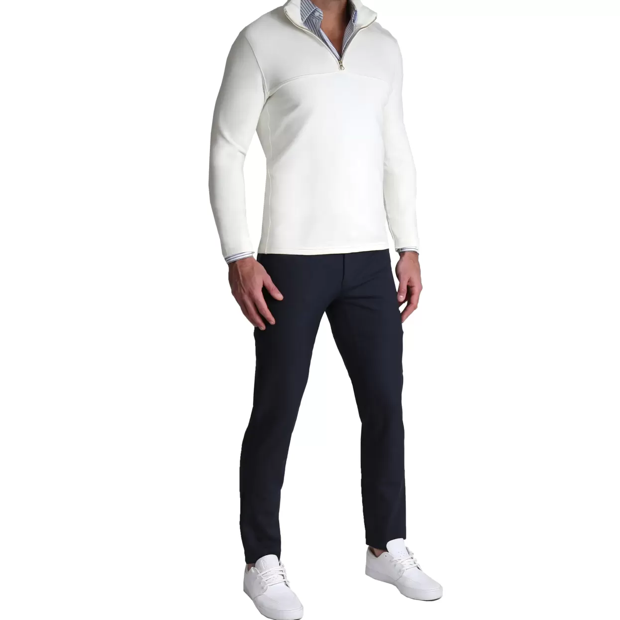 State and Liberty Quarter Zip - Solid Cream Sale