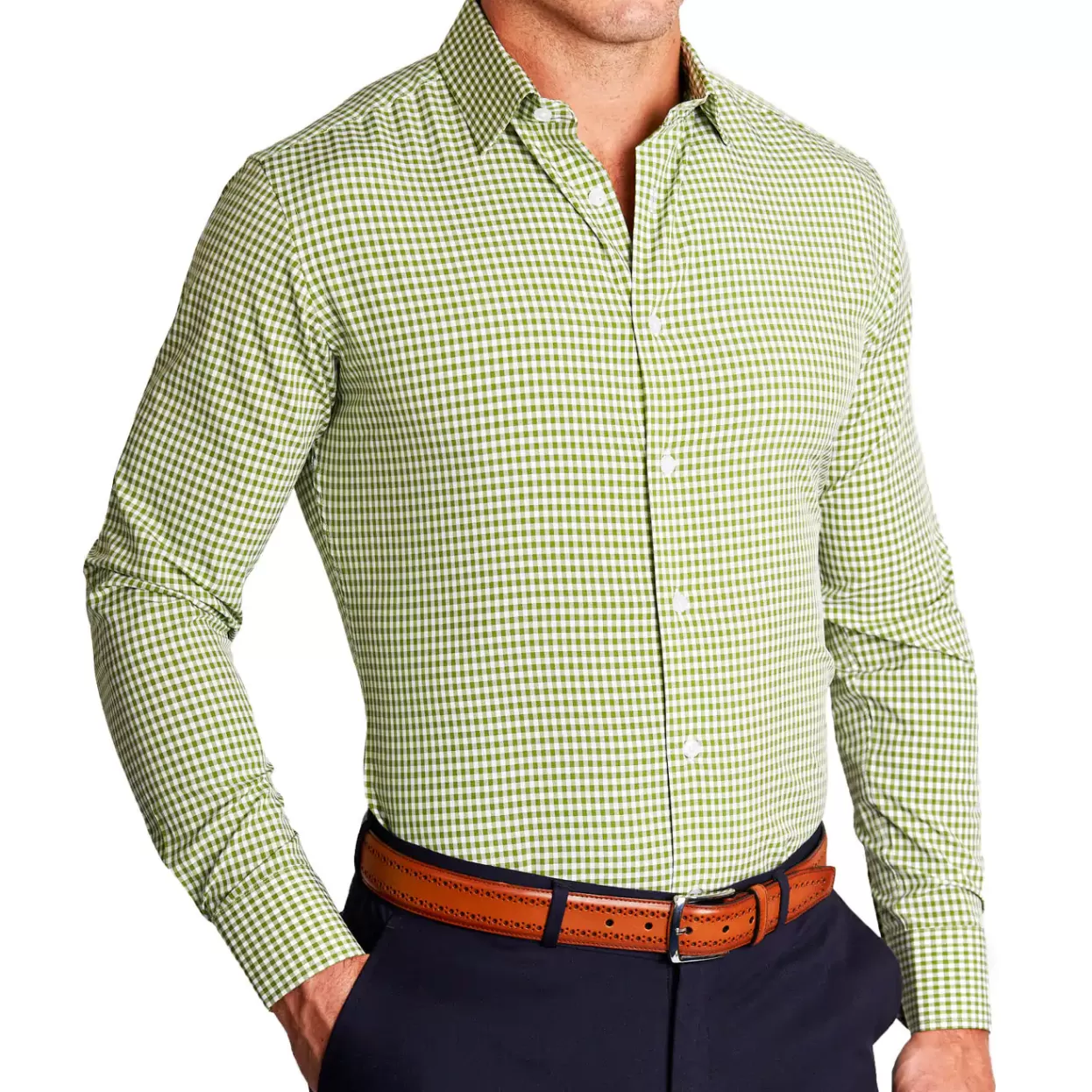 State and Liberty "The Dallas" Green Gingham Online