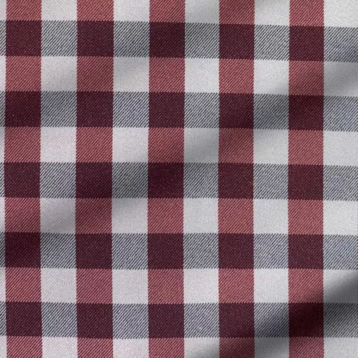 State and Liberty "The Dawson" Big Maroon And Grey Check Fashion