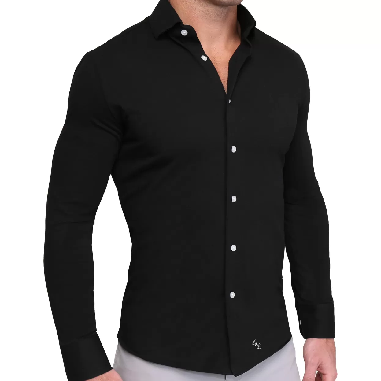 State and Liberty "The Dexter" Black Casual Button Down Best Sale