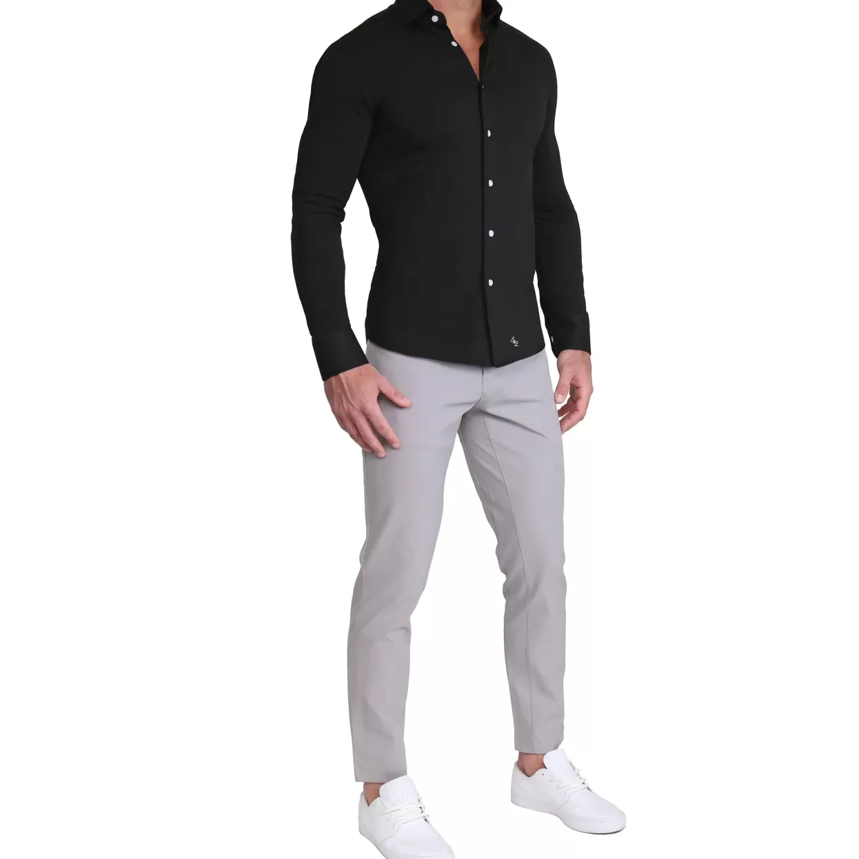 State and Liberty "The Dexter" Black Casual Button Down Best Sale