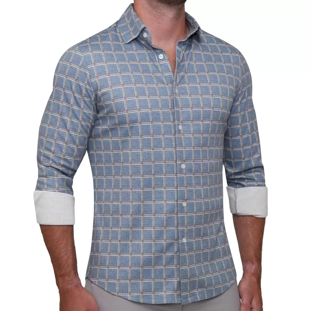 State and Liberty "The Ford" Blue & Red Windowpane Casual Button Down Store