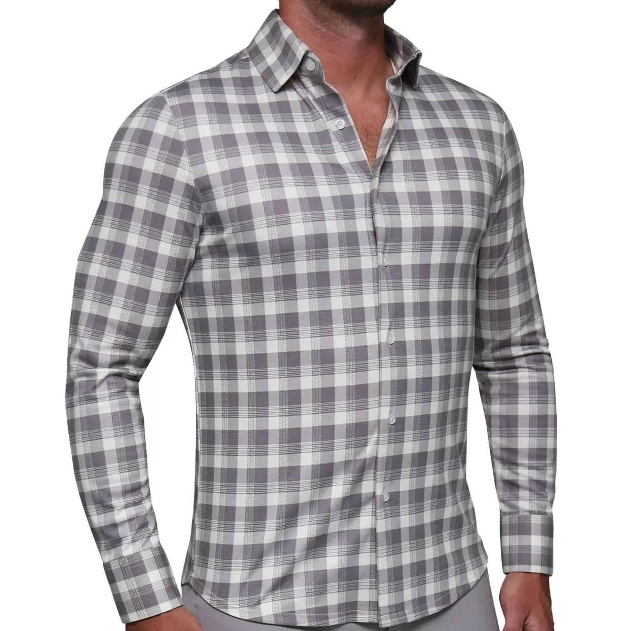 State and Liberty "The Holden" Grey Plaid Casual Button Down Hot