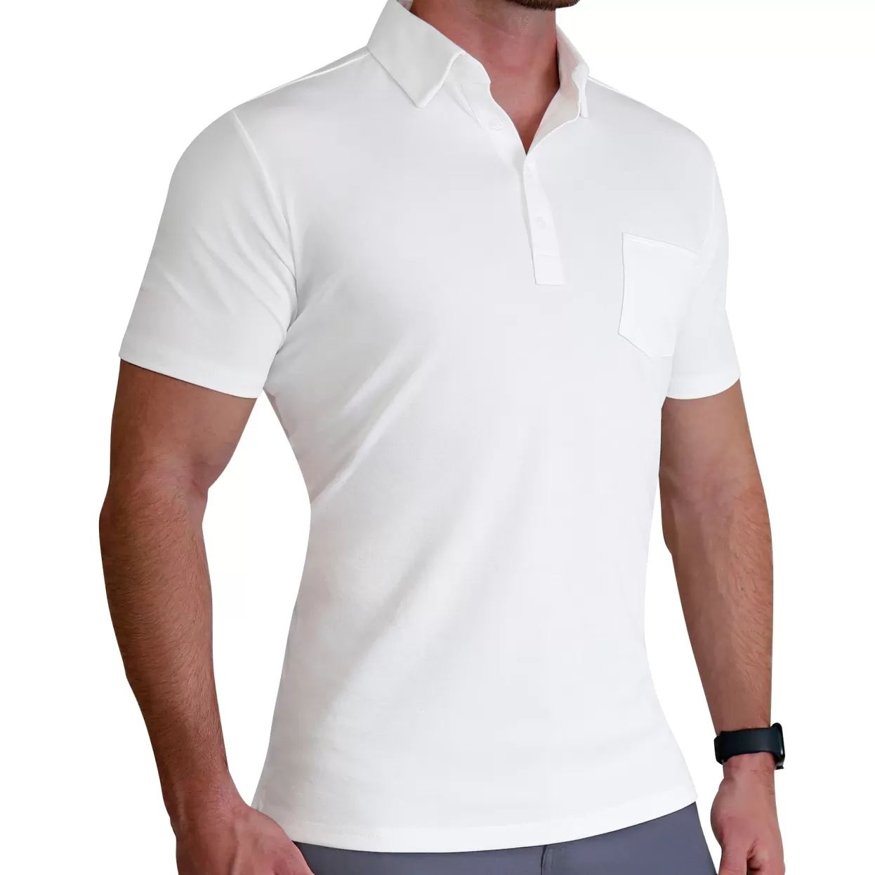 State and Liberty "The Noah" White Pique Polo Flash Sale