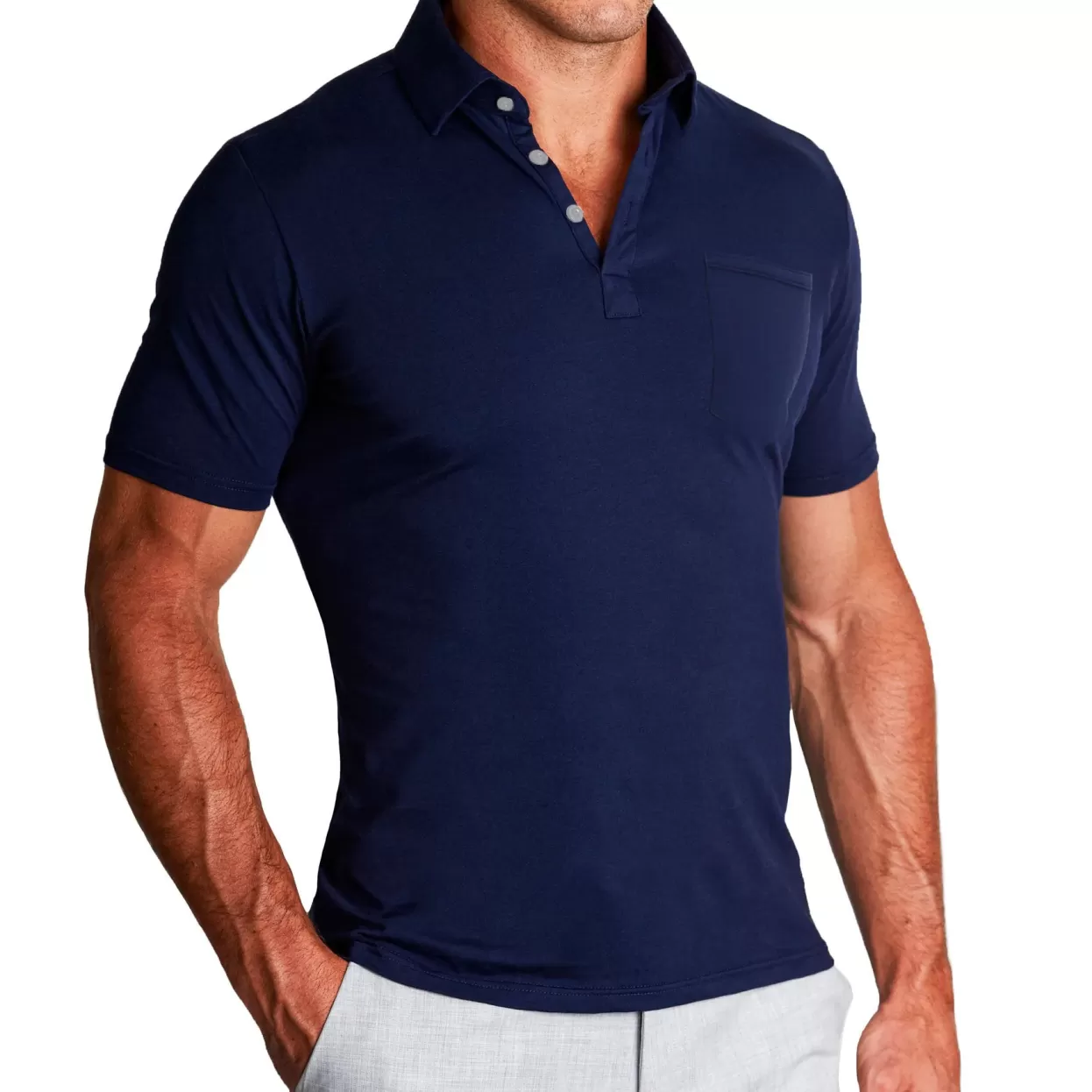 State and Liberty "The Quick" Navy On Navy Polo Discount