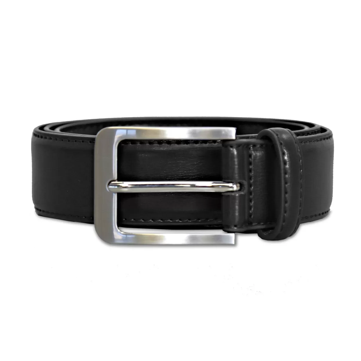 State and Liberty Solid Leather Belt - Black Best