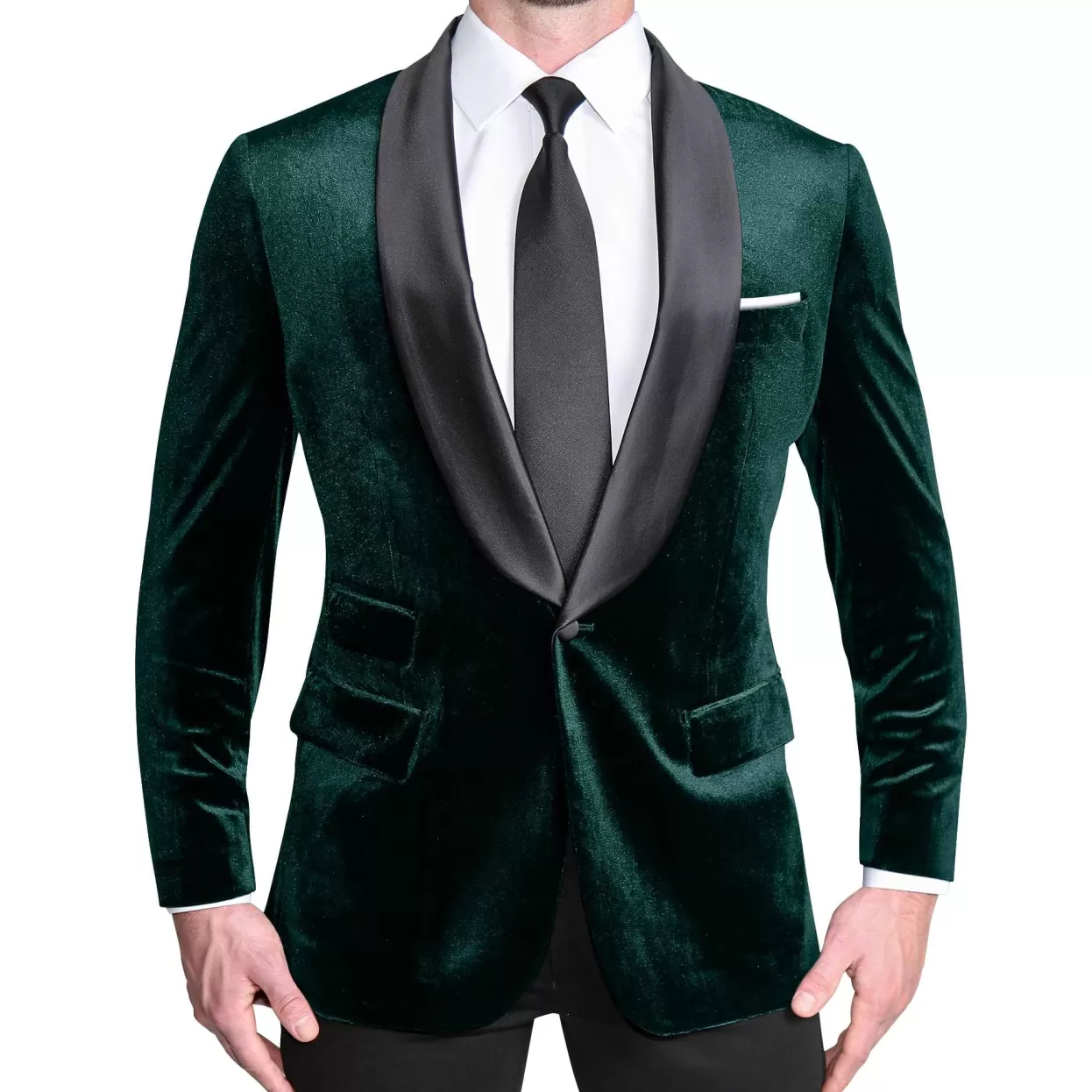 State and Liberty Tuxedo Jacket - Green Velvet Discount