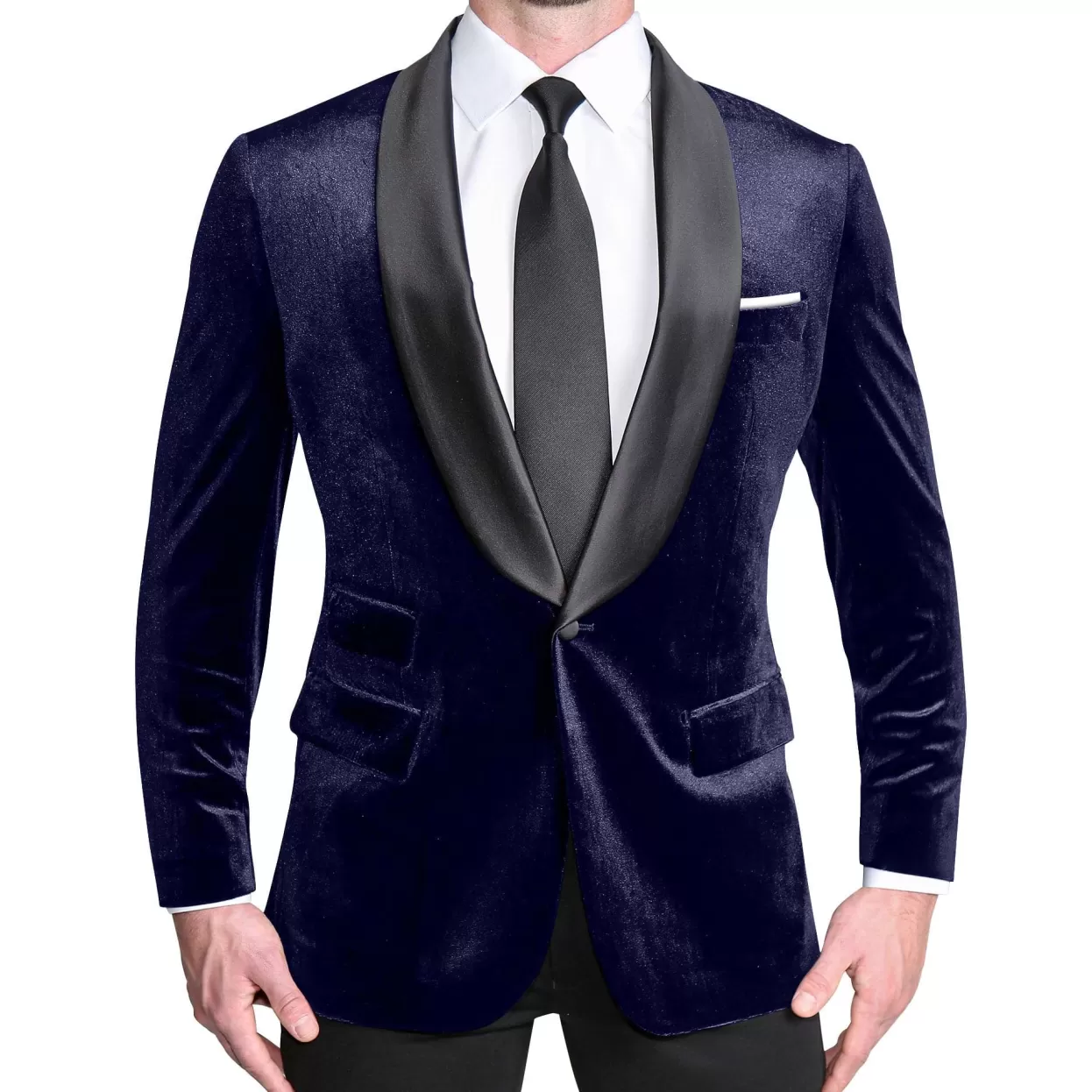 State and Liberty Tuxedo Jacket - Navy Velvet Cheap