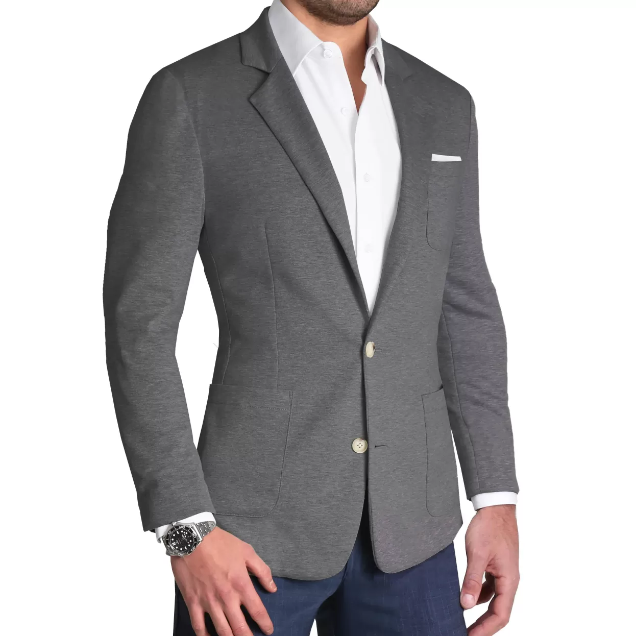 State and Liberty Unstructured Knit Blazer - Heathered Charcoal New