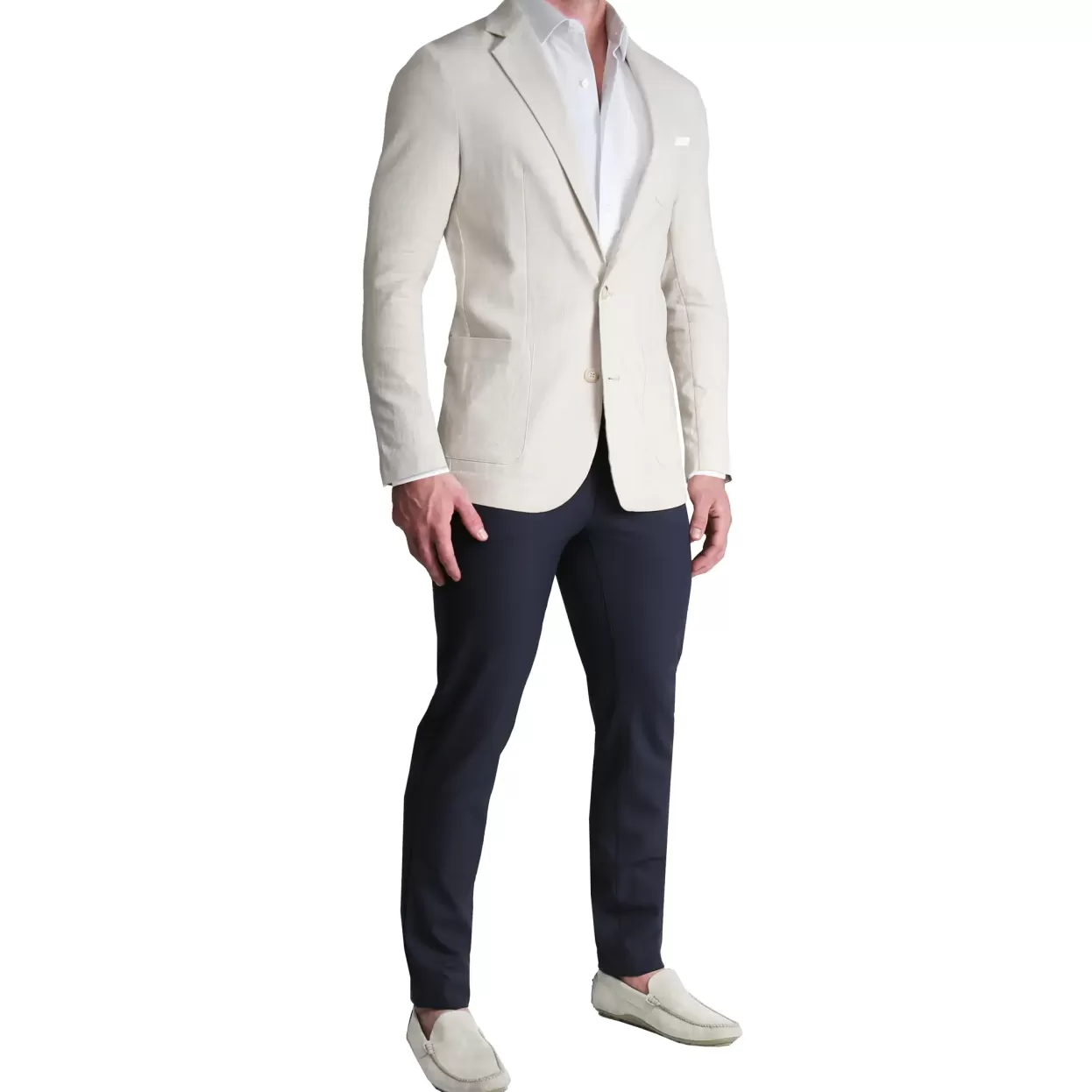 State and Liberty Unstructured Linen Blazer - Cream Best