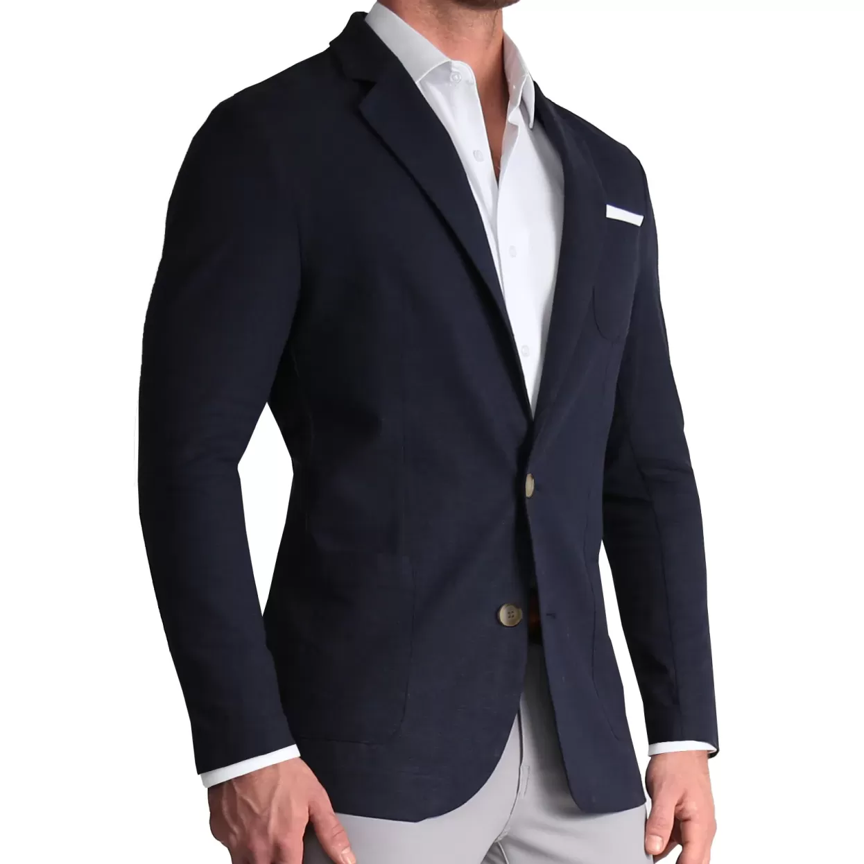 State and Liberty Unstructured Linen Blazer - Navy Store