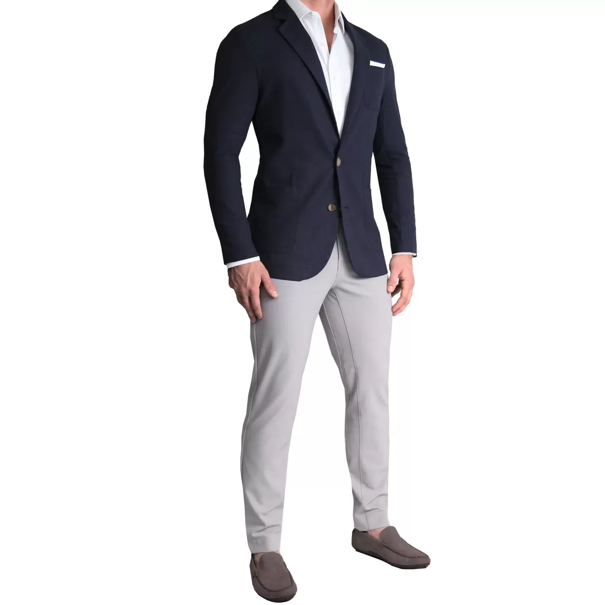 State and Liberty Unstructured Linen Blazer - Navy Store