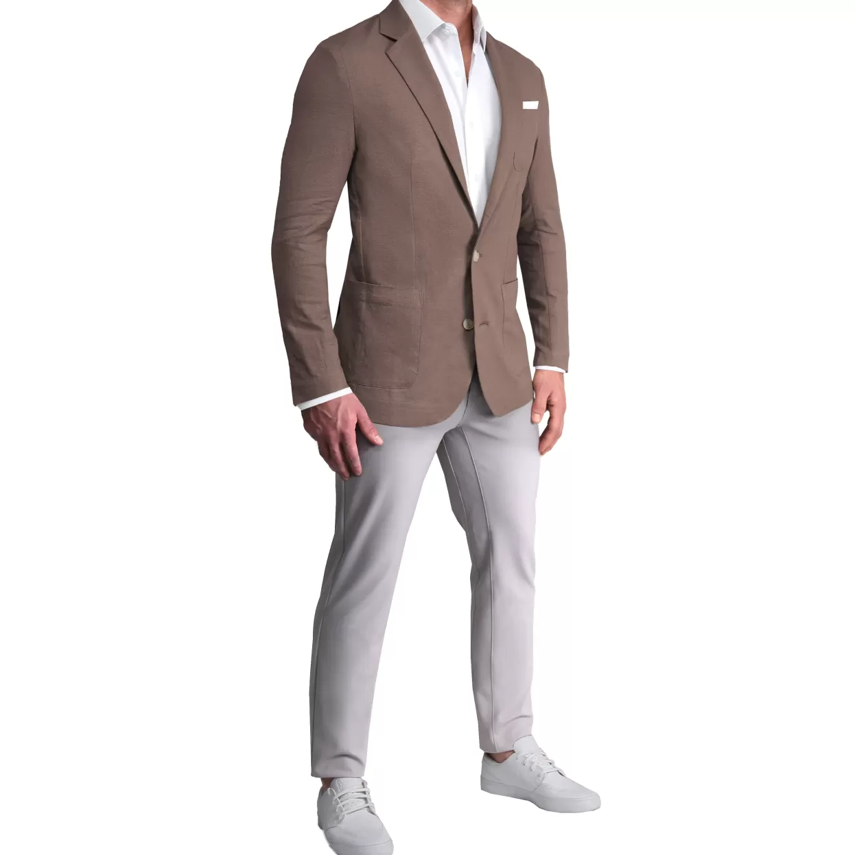 State and Liberty Unstructured Linen Blazer - Taupe Cheap